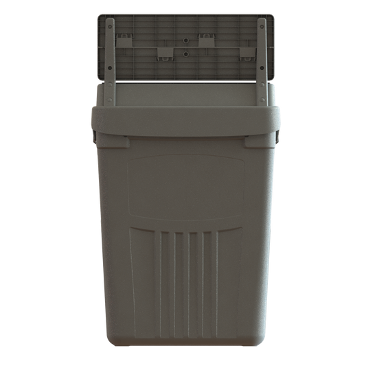 Durable 50-gallon Flex E bin with 1 stream. Ideal for waste diversion, indoor facilities, and scalable recycling programs.
