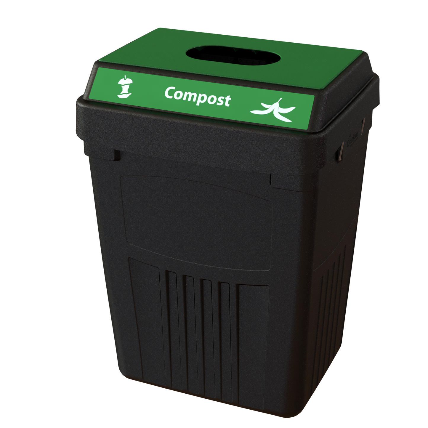 Flex E™ 1-Stream Compost Bin – Black – No Backboard – 50 Gallon
