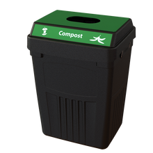Flex E™ 1-Stream Compost Bin – Black – No Backboard – 50 Gallon