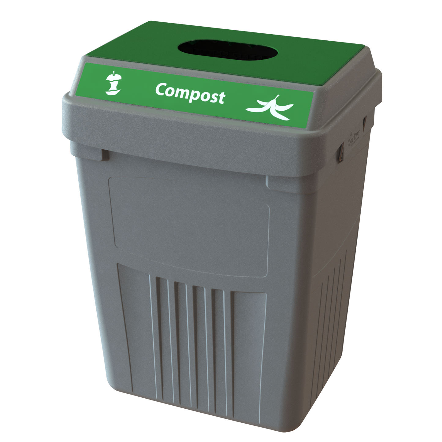 Flex E™ 1-Stream Compost Bin – Grey – No Backboard – 50 Gallon