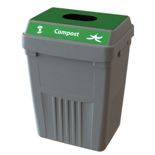Flex E™ 1-Stream Compost Bin – Grey – No Backboard – 50 Gallon