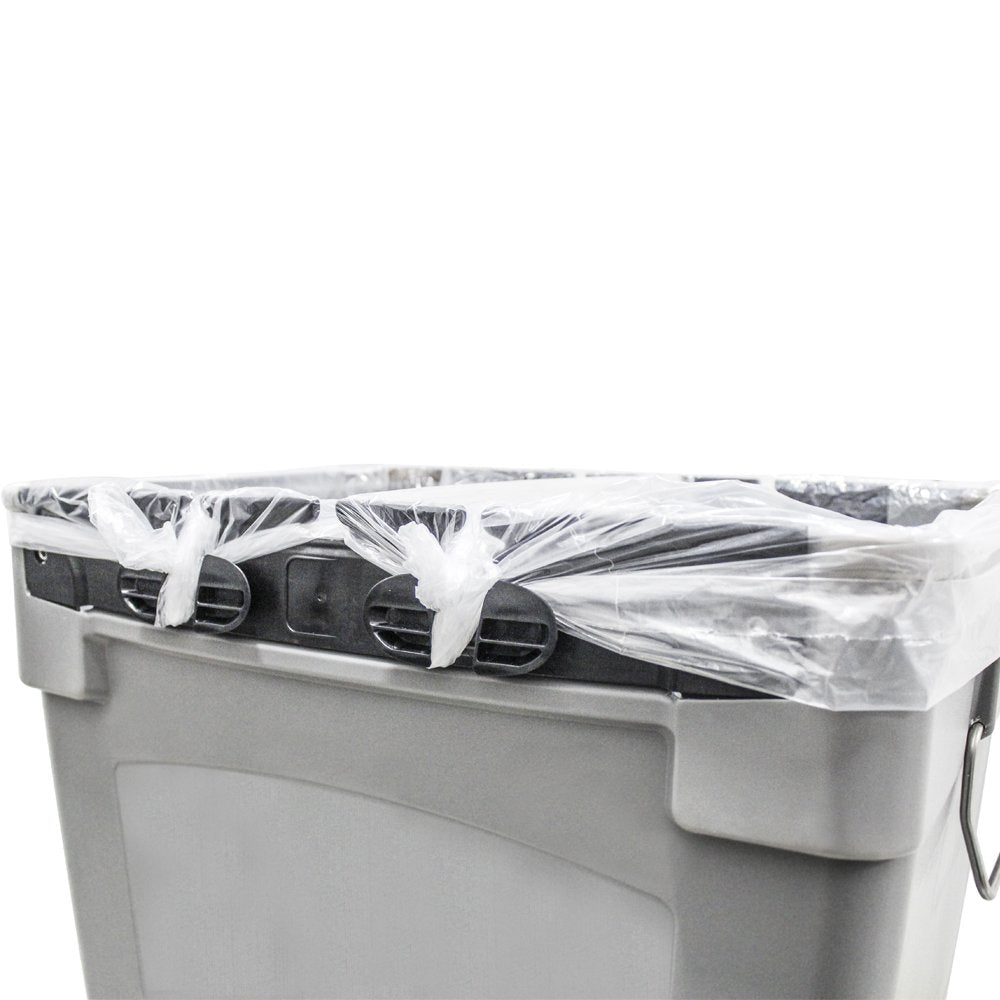 Flex E 3-stream waste, recycling, and compost bin in grey, 50-gallon indoor container, with backboard