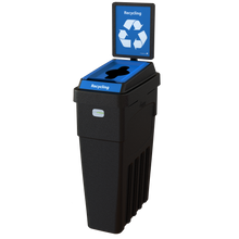 LeanStream™ 1-Stream Recycling Container – Black – With Backboard – 23 Gallon