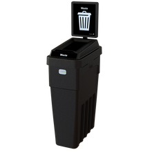 LeanStream™ 1-Stream Waste Container – Black – With Backboard – 23 Gallon