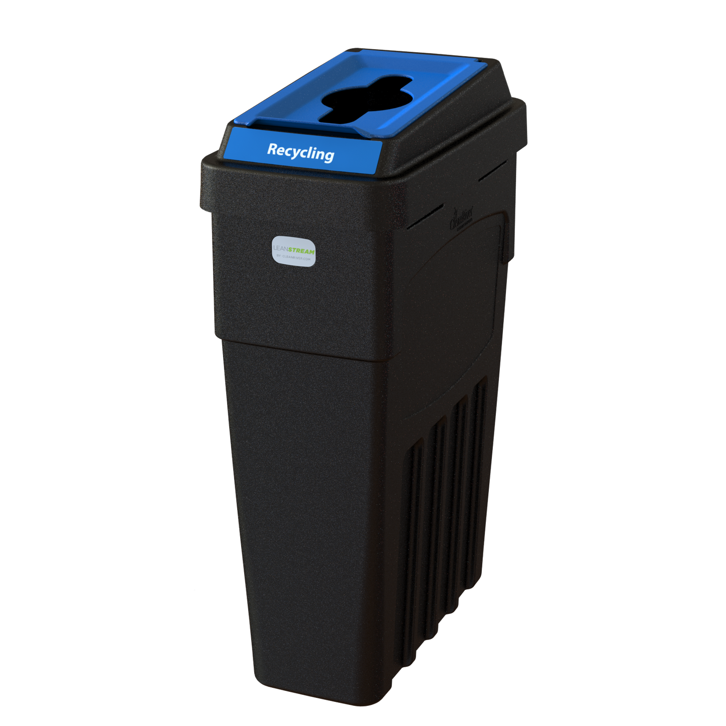 LeanStream™ 1-Stream Recycling Container – Black – No Backboard – 23 Gallon