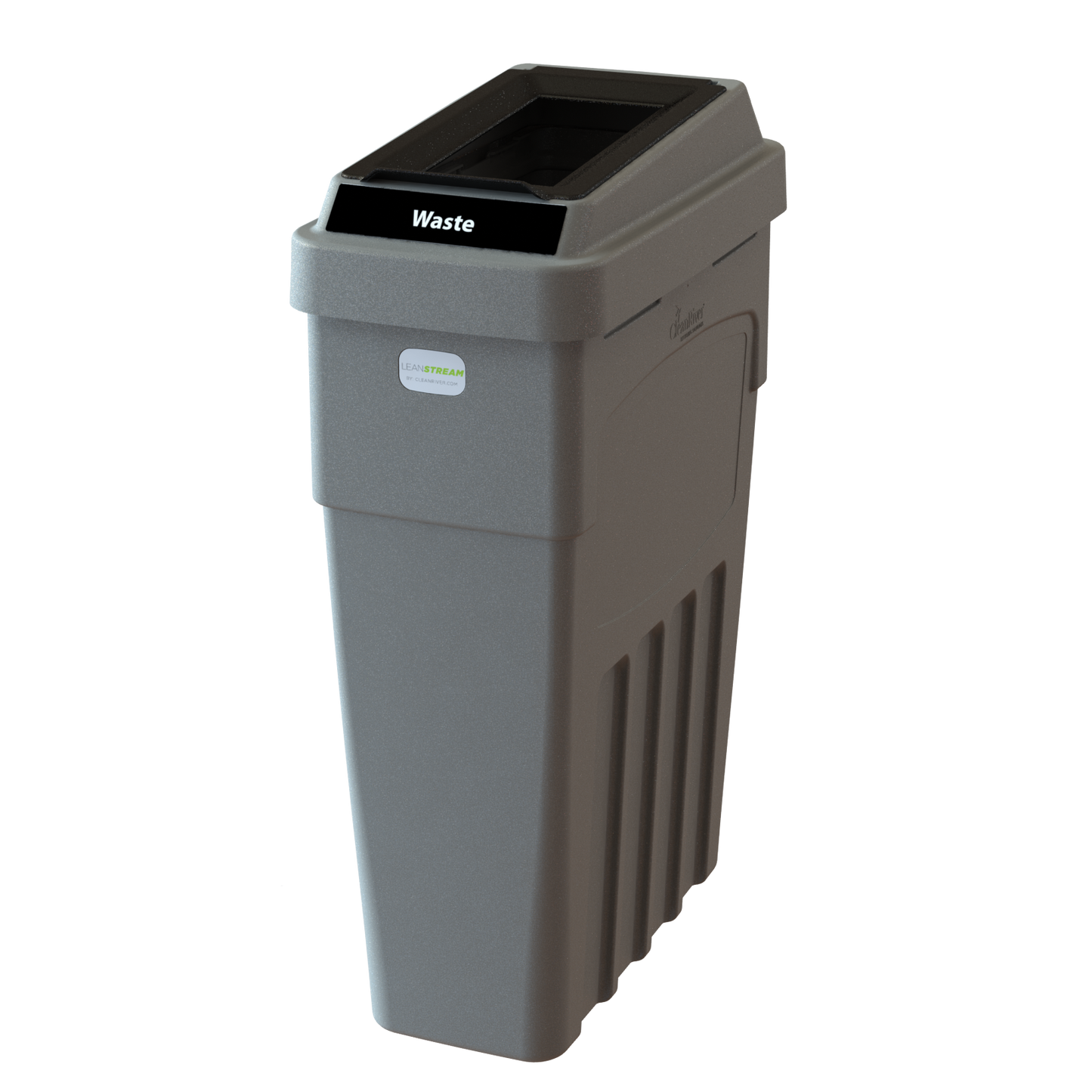 LeanStream™ 1-Stream Waste Container – Grey – No Backboard – 23 Gallon