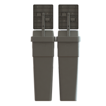 Compact LeanStream 2-stream 46-gallon container for waste and compost. Space-efficient indoor solution built from recycled plastic to support high-traffic waste diversion programs.