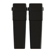 LeanStream 2-stream waste and recycling container in black no backboard