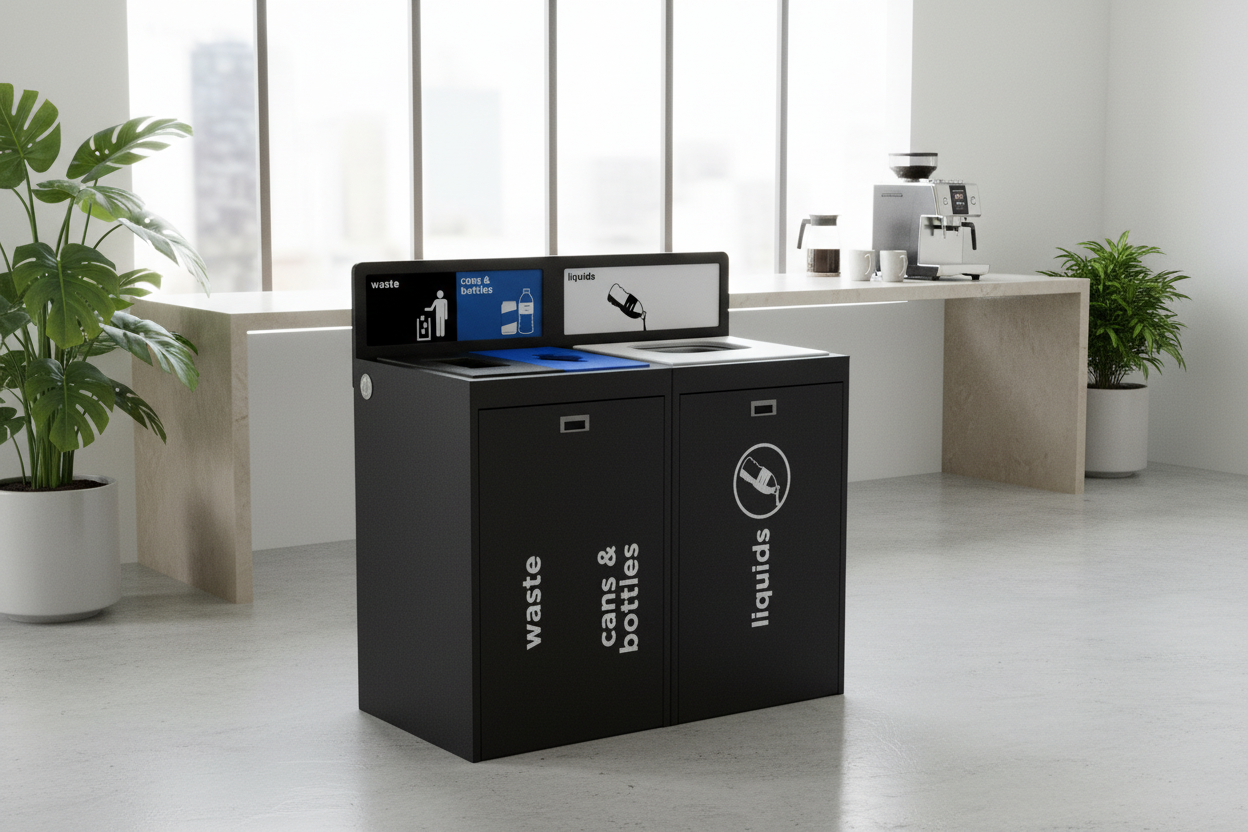 CleanRiver bin in office break room